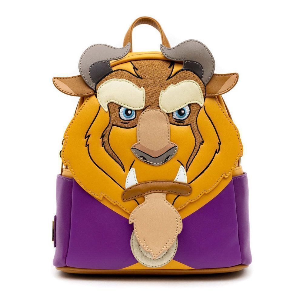 LOUNGEFLY DISNEY BEAUTY & BEAST WINTER BEAST COSPLAY MINI BACKPACK~ TAGS~ NEW~